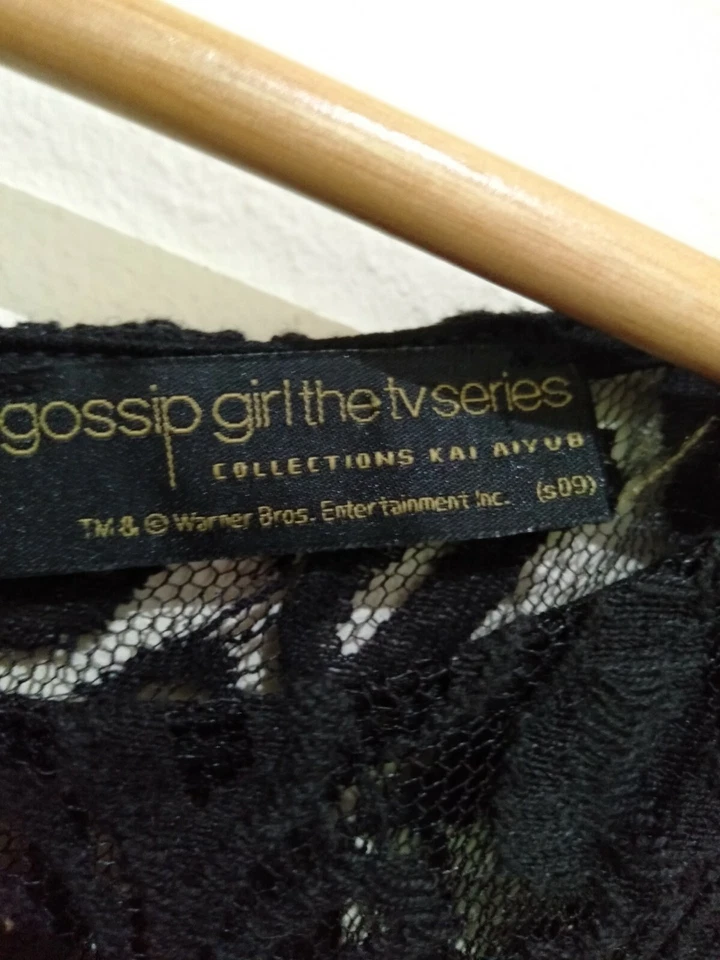 Gossip Girl the TV Series by Kai Aiyub Black Lace short sleeve Shift Dress S - Image 2 of 4