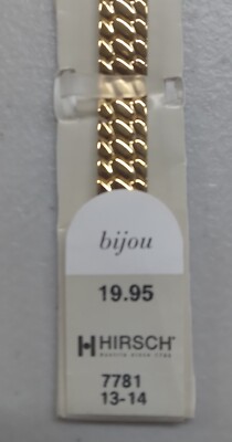 9 mm Bijou by Hirsch Goldtone  Twist Flex Watchband -  NOS