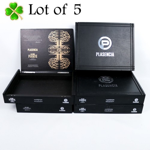 Lot of 5 Plasencia Hexagono Sixto II Empty Wood Cigar Box 10" x 8" x 1.75" - Picture 10 of 11
