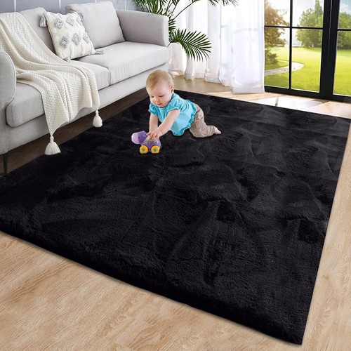Large Shaggy Rugs Anti Slip Soft Fluffy Rug Rabbit Fur Living Room Carpet Mats - Picture 45 of 71