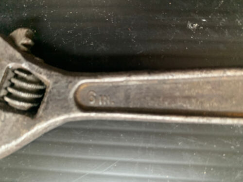 Chiave regolabile vintage a mezzaluna 6" - acciaio fucinato a goccia - USA - Foto 5 di 5