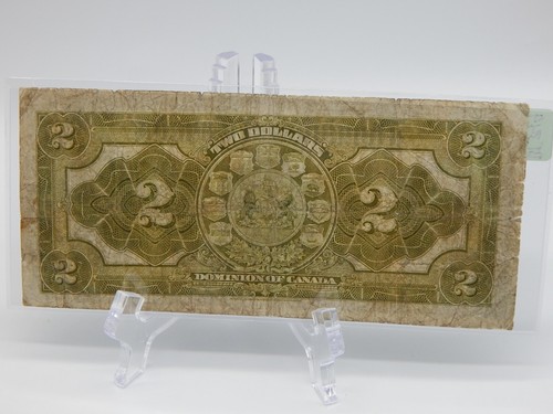 1914 TWO Dollar Dominion of Canada $2 Two Large Size Note (BT344) - Picture 4 of 6