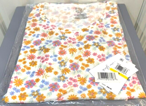 Roulelain Jaclyn New York Laurel Ditsy Floral Nachthemd Schlafkleid V-Ausschnitt NEU M - Bild 2 von 3