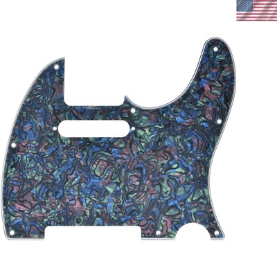 8 Hole Tele Style Guitar Pickguard Abalone Pearl with Mounting Screws