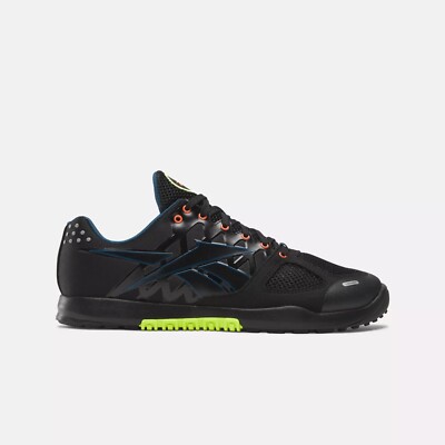 Men Reebok Nano 2.0 Training Shoes Size 9 Black Neon Green 100201550 Crossfit
