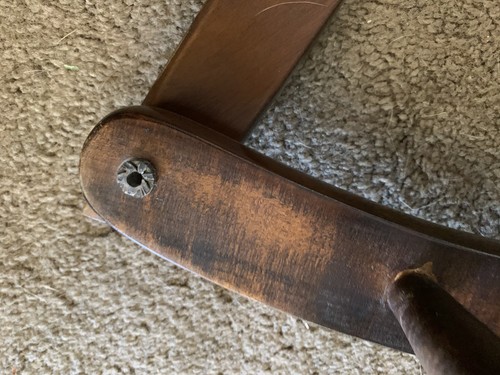 Antico Vittoriano Legno Pieghevole a Dondolo Sedia Floreale Tappezzeria - Foto 10 di 12