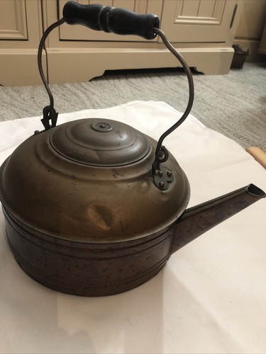 Vintage Revere Ware *COPPER TEA KETTLE & WOOD HANDLE* 2 Qt. Rome N.Y. - Picture 3 of 12