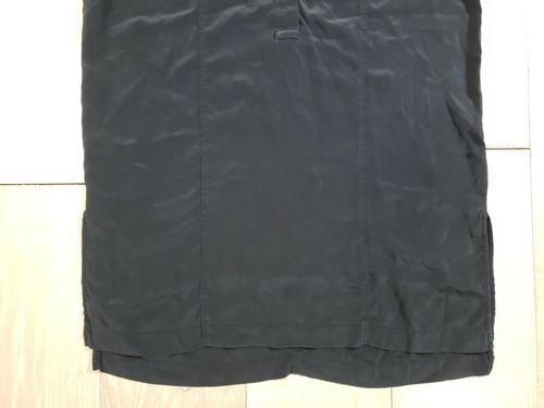 ATHLETA Women's XS Black Silk Popover Tunic Travel Commute Work Blouse Top - Picture 2 of 9