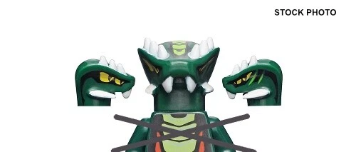 NUEVO Lego Ninjago Verde Oscuro CABEZA DE SERPIENTE ÁCIDO Figura de Serpiente Minifigura Cabeza 9450 Foto 3 de 3