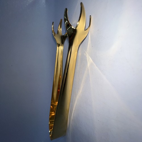 Vintage GOLD TONE 6 1/2" TONGS