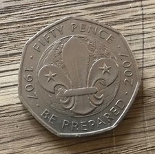 2007 Fifty Pence (50p) Circulated Centenary of the Scouting Movement