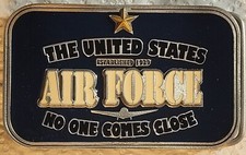 US Air Force Pewter/Enamel Belt Buckle - Great Gift - Free Shipping