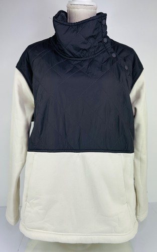 The North Face Rosie Sherpa Po Jacket Pullover Fleece Women's Gray White Size XL