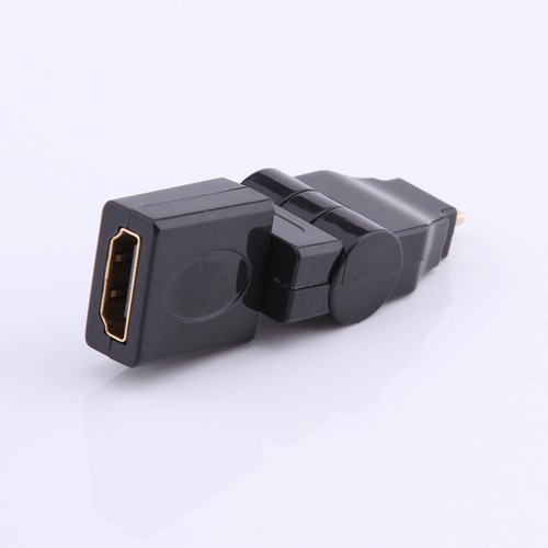 Micro HDMI Male to HDMI Standard Female 360° Swivel Angle Adapter Converter - Picture 2 of 4