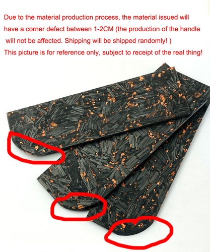 2pcs Orange&Black Forged Carbon Fiber Resin Handle Blanks Scales For Knife - Picture 2 of 8