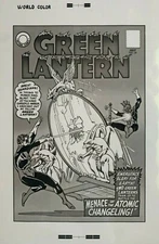 Original Production Art GREEN LANTERN #38 cover, GIL KANE art, 11x17