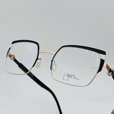 Bajazzo Brille Damen eckig schwarz weiß cat eye ARTbox Design Mod. Eva 2 NEU