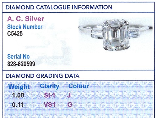 1.11 ct Diamond and Platinum Solitaire Ring Antique Circa 1935 - Picture 12 of 14