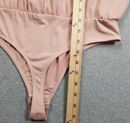 NUEVO Body Express Mujer Grande L Rosa Sin Mangas Cuello Corbata Elástica Transparente - Imagen 13 de 13