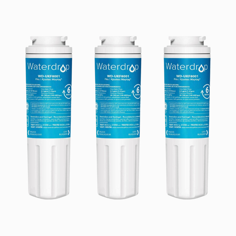 Replacement for maytag ukf8001 refrigerator water filter by waterdrop, 3 pack