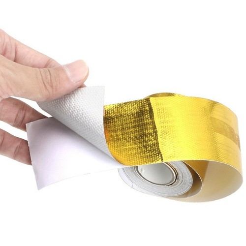 Cinta de escape térmica de aislamiento para automóvil 5M protector térmico envoltura barrera térmica reflectante - Imagen 5 de 9