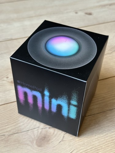 Apple HomePod mini (schwarz, mit OVP, Modell A2374) - Bild 3 von 8
