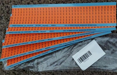 Pack of 5 - Brady WM-1-OR BlueStreak Release Wire Marking Cards. BradyID Y31314
