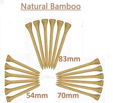 Golf Tees Tee BAMBOO WOOD (Wooden) 54, 70, or 83mm - GREAT FOR THE ENVIRONMENT