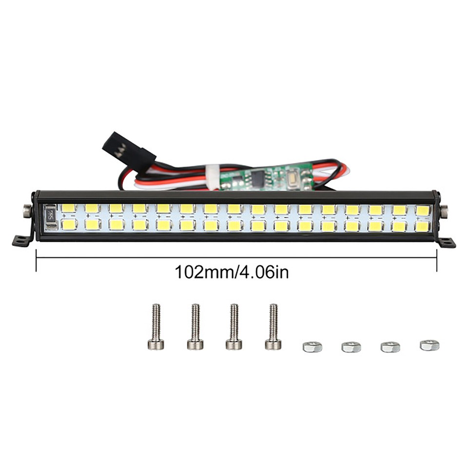 Kit Barra Luminosa LED Per Auto RC SCX10 D90 TRX4 – Faretto Da Tetto – Scala 1/10