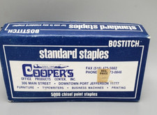 Staples Bostich Standard SBS19 1/4" Chisel Point, Box 3/4 Full Coopers