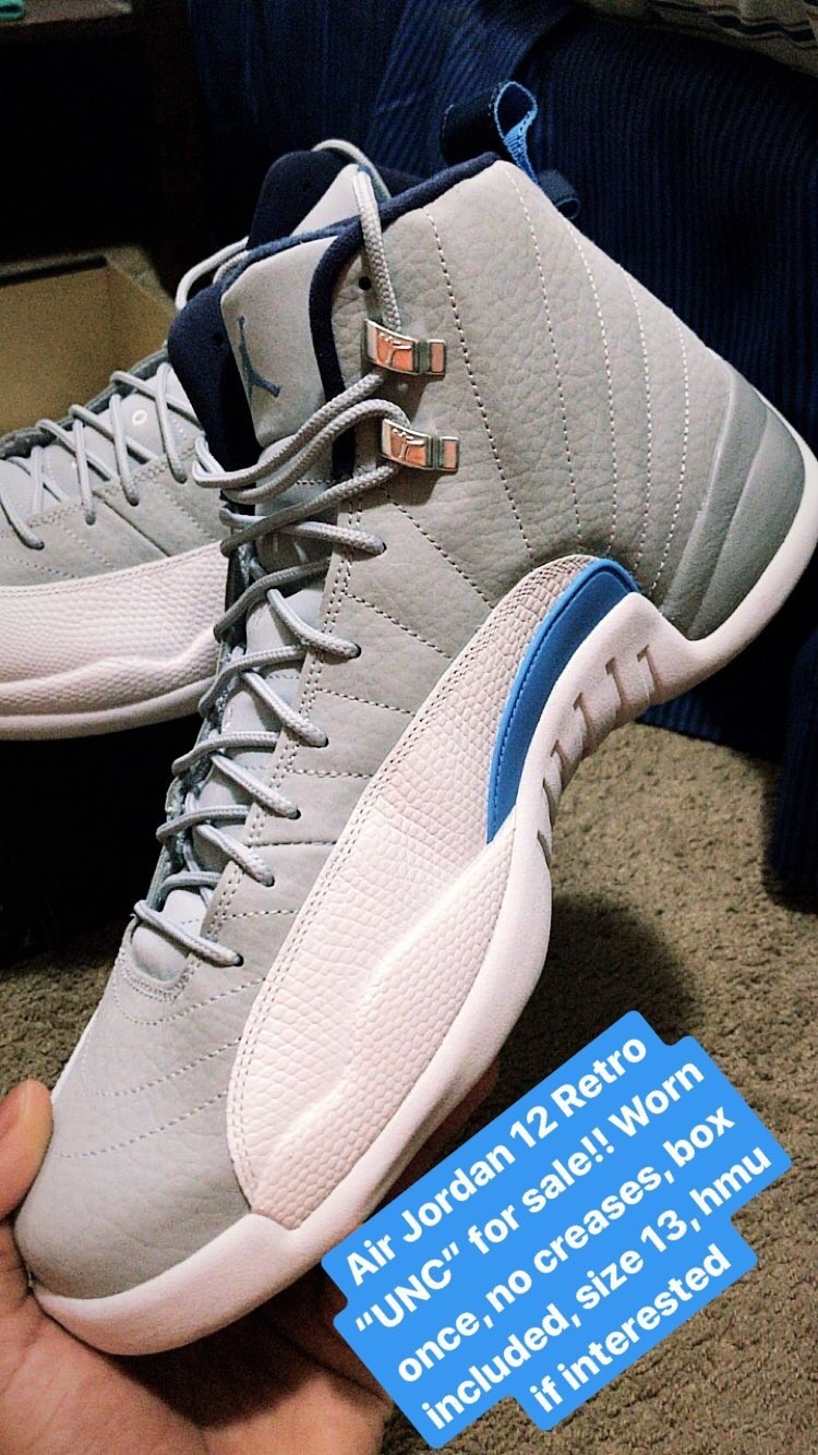 jordan retro 12 unc
