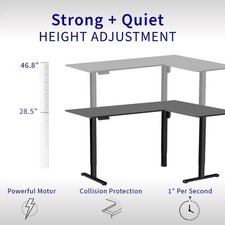VIVO White Electric 84 x 63 Corner Standing D...