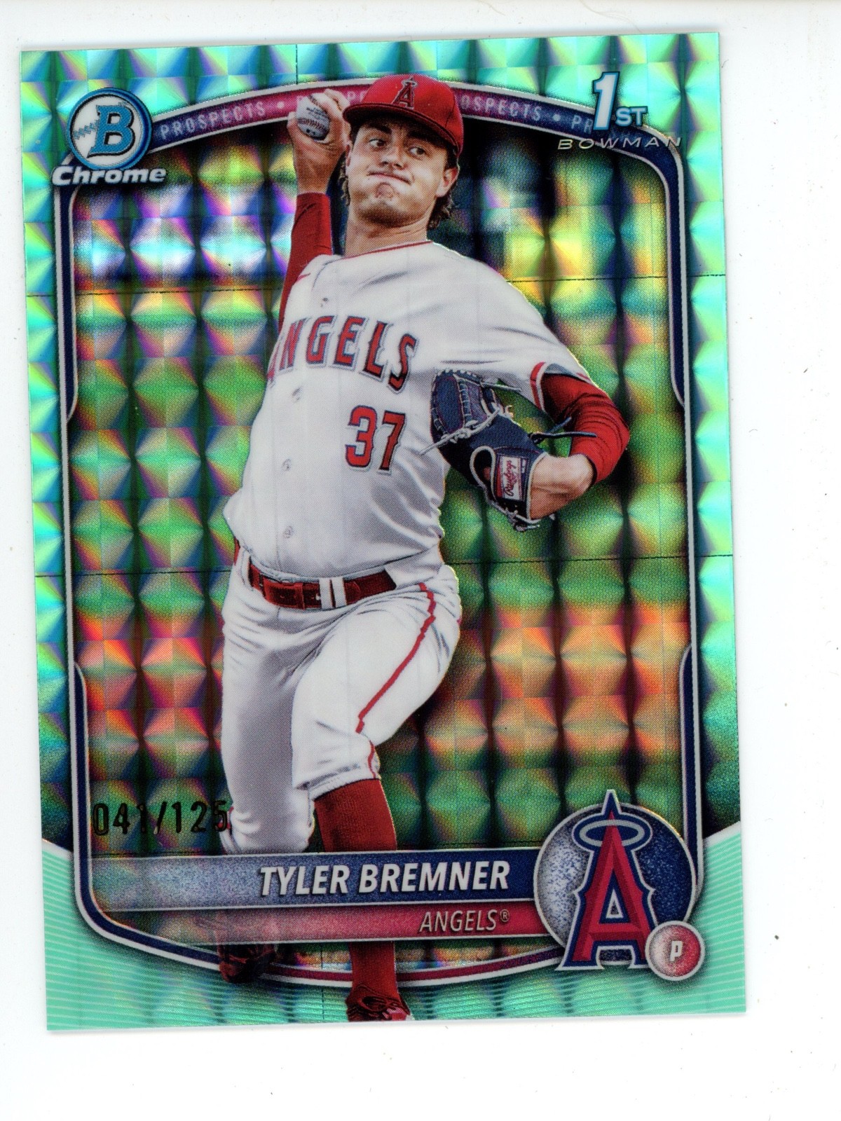 TYLER BREMNER 2025 BOWMAN CHROME DRAFT 1ST AQUA GEOMETRIC /125