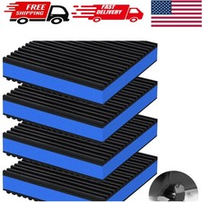 Non-Slip Ribbed Rubber Anti Vibration Pads - 4"x4" for Superior Shock Absorption