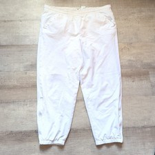 Vintage 90s Nike White Tag Black Swoosh Track Pants Mens Large White EUC Pocket