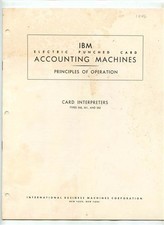 IBM Accounting Machines Principles of Operation Card Interpreters 550 551 552