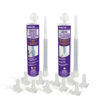 DRICORE PRO Concrete Repair Crack Injection Kit (5 ) | Injectable Filler: