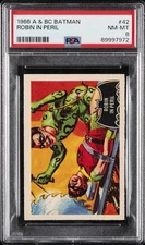 1966 A & BC BATMAN (BLACK BAT ON FRONT) #42 ROBIN IN PERIL PSA 8