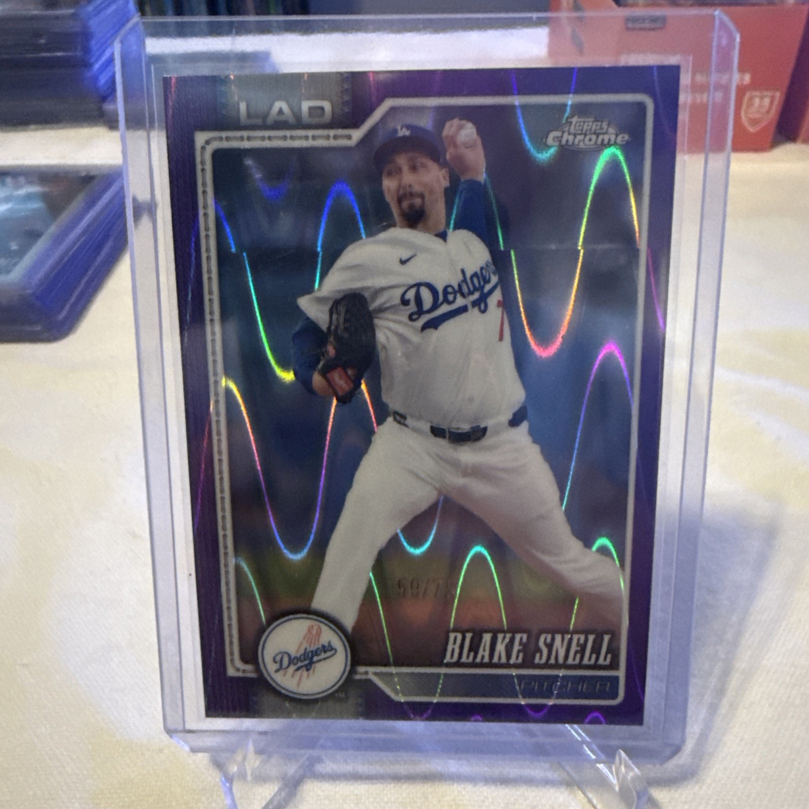 2026 Topps Chrome Blake Snell Purple Raywave Refractor /75