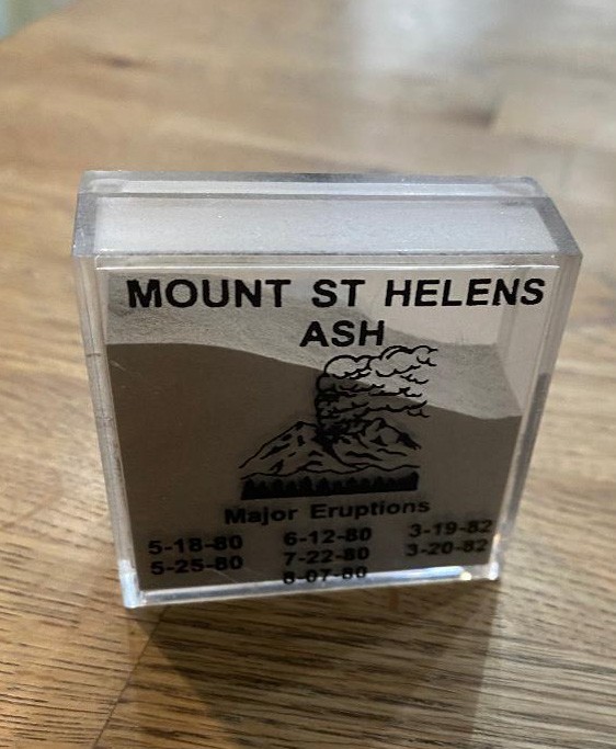 Mount St Helens Volcanic Ash Magnet Washington State 1980 Eruption 2 x 2 Inch