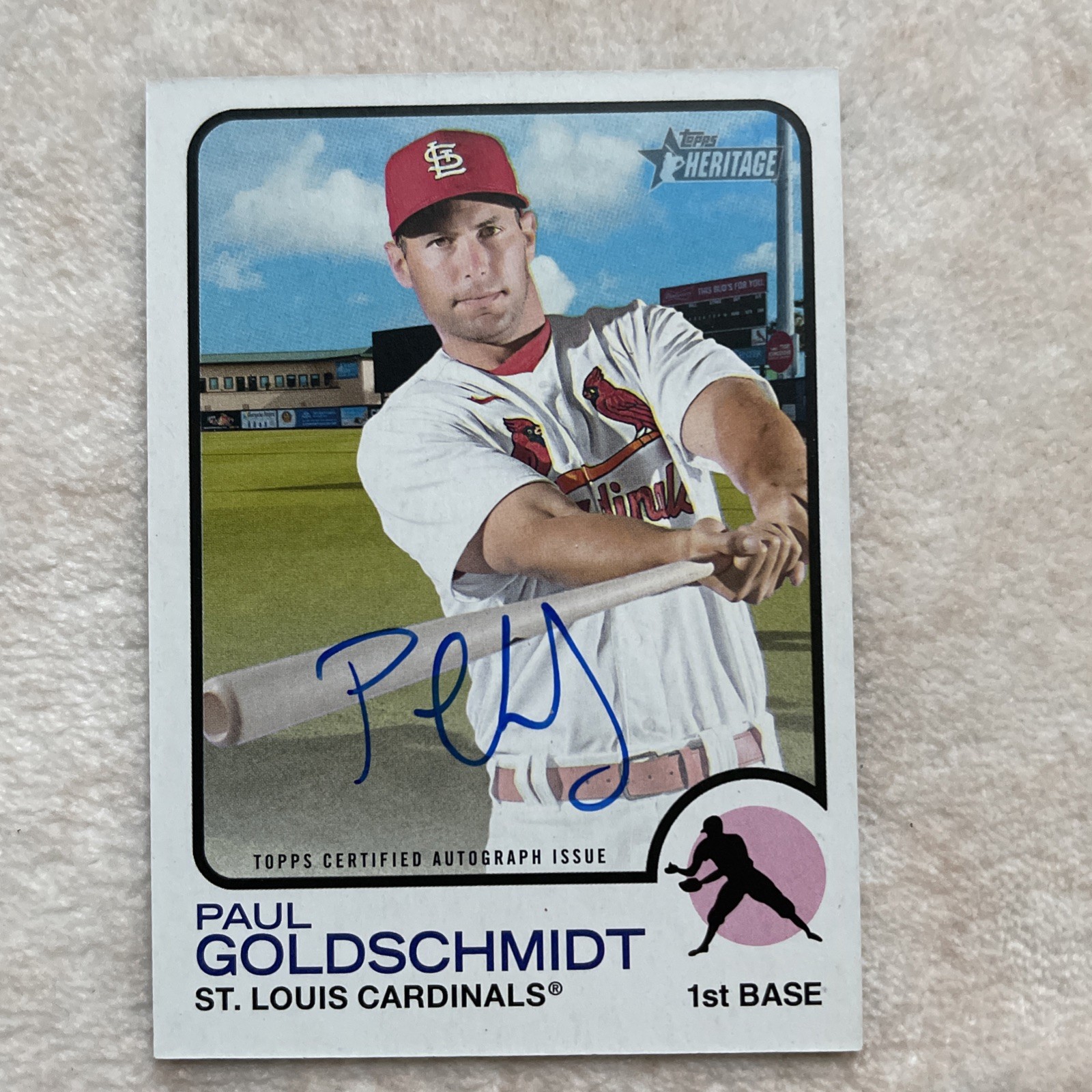 2022 Topps Heritage - Real One Autographs Paul Goldschmidt #ROA-PG (AU)