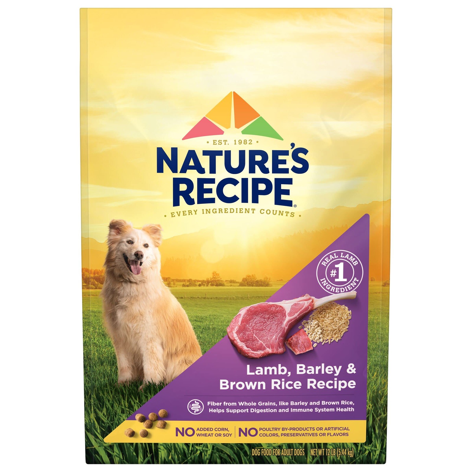 Nature&prime;s Recipe Lamb, Barley & Brown Rice Recipe Dry Dog Food, 12 lb. Bag