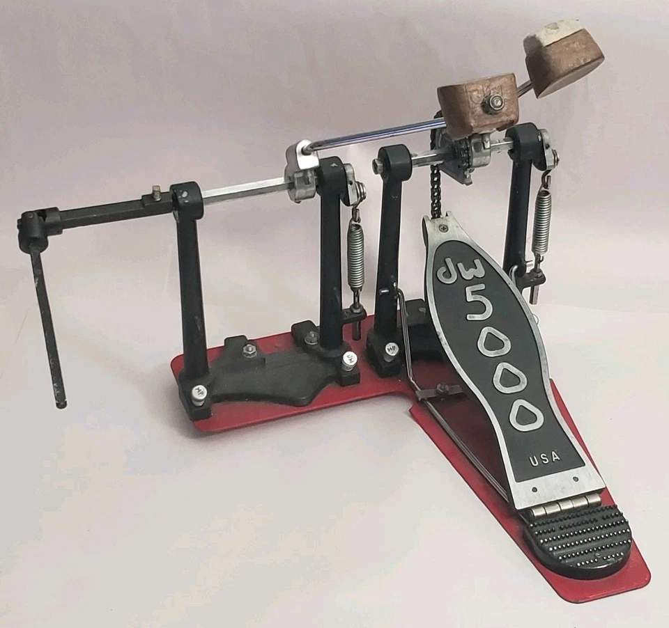 Pedal de bombo contrabajo DW 5000 cadena única modelo antiguo hecho en EE. UU. Foto 4 de 4