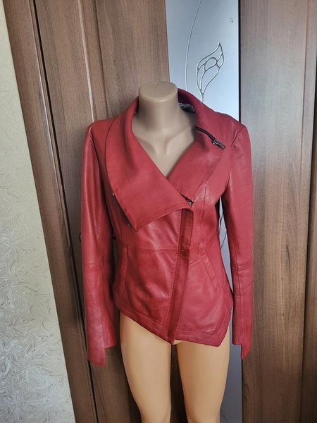 Women Ton Sur Ton Jacket Red Leather S