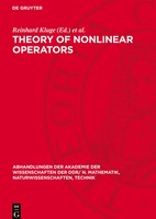 Reinhard Kluge (U. A.) | Theory Of Nonlinear Operators | Buch | Englisch (1978)