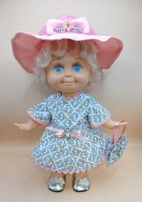 Handmade Adorable Kitty Dress & Hat fits 13'' Galoob Baby Face Free ship no doll