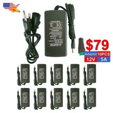 12V 5A Switching Power Supply 60W AC DC Adapter 10~50 Pack For 3528 LED Strip