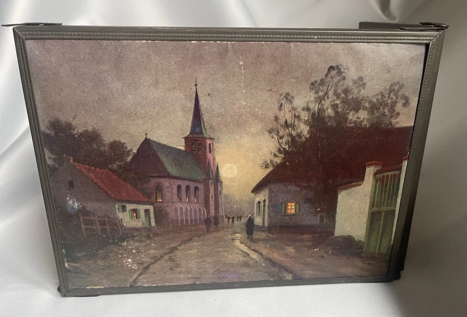 Miroir À Volets Début XXe , Ancien Miroir Triptyque barbier - Photo 3/4