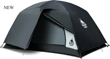 OneTigris Stella 4 Season Camping Tent Backpacking 2 Person Waterproof, Black