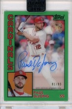2019 Topps Clearly Authentic Paul Dejong 1984 Topps Auto Green 1/1